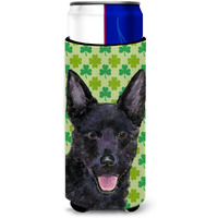 Australian Kelpie St. Patrick's Day Shamrock Portrait Ultra Beverage Insulators for slim cans SS4429MUK