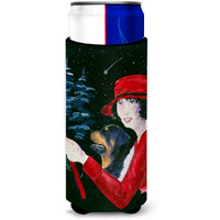 Lady driving with her Rottweiler Ultra Beverage Insulators for slim cans SS8551MUK