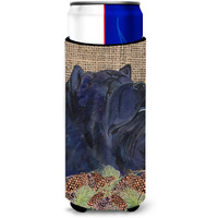 Chow Chow on Faux Burlap with Pine Cones Ultra Beverage Insulators for slim cans SS4090MUK