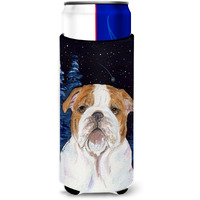 Starry Night English Bulldog Ultra Beverage Insulators for slim cans SS8447MUK