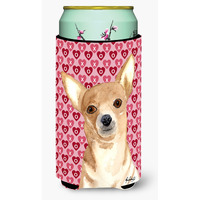 Chihuahua Love and Hearts Tall Boy Beverage Insulator Beverage Insulator Hugger RDR3014TBC