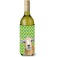 St Patrick's Day Goat Wine Bottle Beverage Insulator Beverage Insulator Hugger  RDR3025LITERK