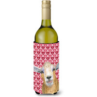 Hearts and Love Goat Wine Bottle Beverage Insulator Beverage Insulator Hugger  RDR3026LITERK