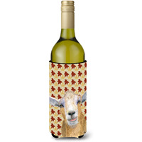 Fall Leaves Goat Wine Bottle Beverage Insulator Beverage Insulator Hugger  RDR3027LITERK