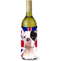 Boxer Cooper with English Union Jack British Flag Wine Bottle Beverage Insulator Hugger RDR3030LITERK