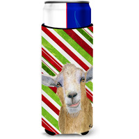 Candy Cane Goat Christmas Ultra Beverage Insulators for slim cans  RDR3022MUK