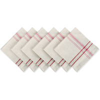 DII Red French Stripe Napkin (Set of 6)