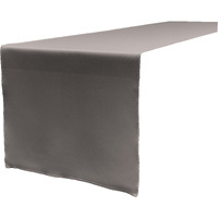 LA Linen Polyester Poplin Table Runner 14  by 108-Inch, Dark Gray