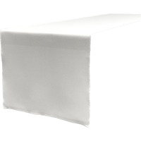 LA Linen Polyester Poplin Table Runner 14  by 108-Inch, White