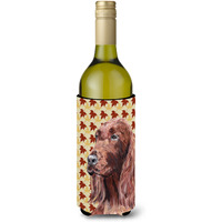 Irish Setter Fall Leaves Wine Bottle Beverage Insulator Beverage Insulator Hugger