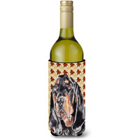 Coonhound Fall Leaves Wine Bottle Beverage Insulator Beverage Insulator Hugger