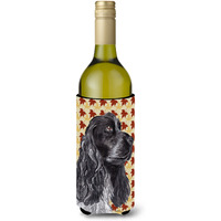 Cocker Spaniel Fall Leaves Wine Bottle Beverage Insulator Beverage Insulator Hugger