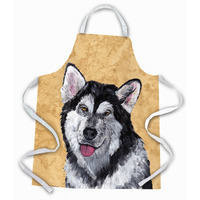 "Caroline's Treasures SC9507APRON Alaskan Malamute Apron, Large, Multicolor"
