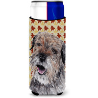 Border Terrier Fall Leaves Ultra Beverage Insulators for slim cans