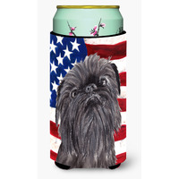 Brussels Griffon USA American Flag Tall Boy Beverage Insulator Beverage Insulator Hugger