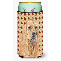 Cocker Spaniel Fall Leaves Tall Boy Beverage Insulator Beverage Insulator Hugger