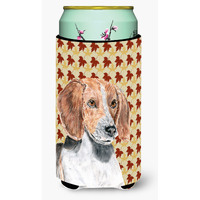 English Foxhound Fall Leaves Tall Boy Beverage Insulator Beverage Insulator Hugger