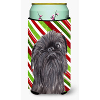 Brussels Griffon Candy Cane Christmas Tall Boy Beverage Insulator Beverage Insulator Hugger