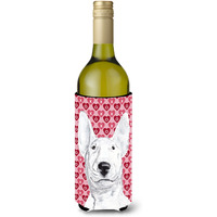 Bull Terrier Valentine's Love Wine Bottle Beverage Insulator Beverage Insulator Hugger