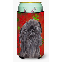 Brussels Griffon Red Snowflake Christmas Tall Boy Beverage Insulator Beverage Insulator Hugger
