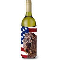 Boykin Spaniel USA American Flag Wine Bottle Beverage Insulator Beverage Insulator Hugger