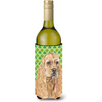 Cocker Spaniel St Patrick's Irish Wine Bottle Beverage Insulator Beverage Insulator Hugger