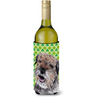 Border Terrier St Patrick's Irish Wine Bottle Beverage Insulator Beverage Insulator Hugger