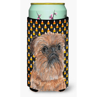 Brussels Griffon Halloween Candy Corn Tall Boy Beverage Insulator Beverage Insulator Hugger
