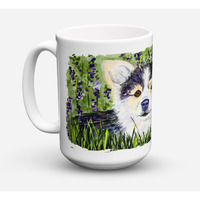 "Caroline's Treasures SS8824CM15 Chihuahua Dishwasher Safe Microwavable Ceramic Coffee Mug, 15 oz, Multicolor"