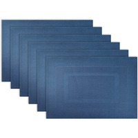 DII Nautical Blue Pvc Doubleframe Placemat (Set of 6)