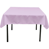 LA Linen Polyester Poplin Square Tablecloth, 58 by 58-Inch, Lilac