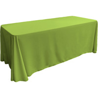 LA Linen Polyester Poplin Rectangular Tablecloth 90 by 156-Inch, Lime