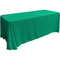 LA Linen Polyester Poplin Rectangular Tablecloth 90 by 156-Inch, Jade