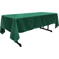 LA Linen Polyester Poplin Rectangular Tablecloth, 60 by 120-Inch, Teal
