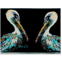 "Caroline's Treasures MW1164PLMT Dressed In Black Pelican Fabric Placemat, Multicolor"