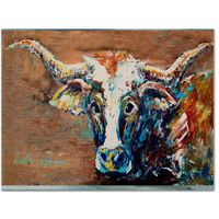 "Caroline's Treasures MW1165PLMT On The Loose Brown Cow Fabric Placemat, Multicolor"
