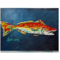 "Caroline's Treasures MW1093PLMT Fish-Red For Jarett Fabric Placemat, Multicolor"