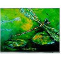 "Caroline's Treasures MW1114PLMT Dragonfly Summer Flies Fabric Placemat, Multicolor"