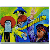 "Caroline's Treasures MW1108PLMT Mardi Gras Throw Me Something Mister Fabric Placemat, Multicolor"