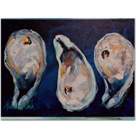 "Caroline's Treasures MW1112PLMT Oysters Give Me More Fabric Placemat, Multicolor"