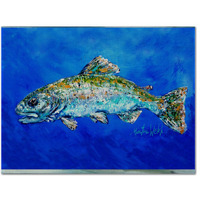 "Caroline's Treasures MW1124PLMT Fish Headed Downstream Fabric Placemat, Multicolor"
