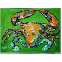 "Caroline's Treasures MW1154PLMT Wide Load Crab Fabric Placemat, Multicolor"