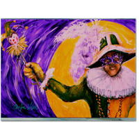 "Caroline's Treasures MW1109PLMT Mardi Gras Hey Mister Fabric Placemat, Multicolor"