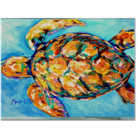 "Caroline's Treasures MW1150PLMT Sand Dance Turtle Fabric Placemat, Multicolor"