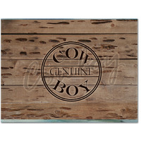 "Caroline's Treasures SB3057PLMT Genuine Cow Boy Branded Fabric Placemat, Multicolor"