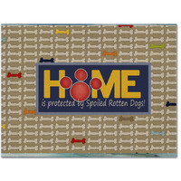 "Caroline's Treasures SB3053PLMT Home Is Protected By Spoiled Rotten Dogs Fabric Placemat, Multicolor"