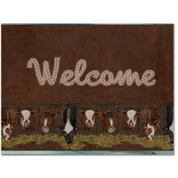 "Caroline's Treasures SB3058PLMT Welcome Mat With Cows Fabric Placemat, Multicolor"