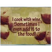 "Caroline's Treasures SB3069PLMT I Cook With Wine Fabric Placemat, Multicolor"