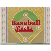 "Caroline's Treasures SB3077PLMT Baseball Rules Fabric Placemat, Multicolor"