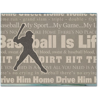 "Caroline's Treasures SB3078PLMT Baseball Is Life Fabric Placemat, Multicolor"